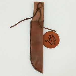 Brown Leather Knife Sheath With Stitched Edge‎ Fits 10” Blade 
 - Unbranded